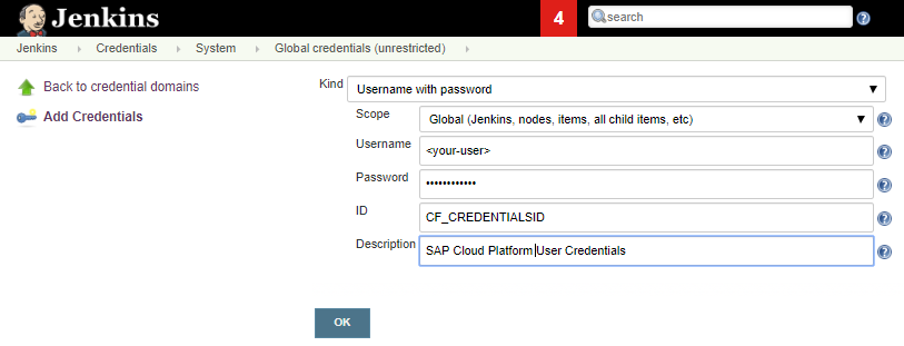 Add Credentials