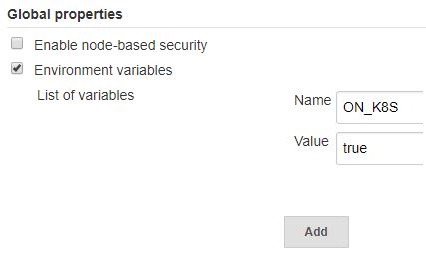 Environment variable configuration